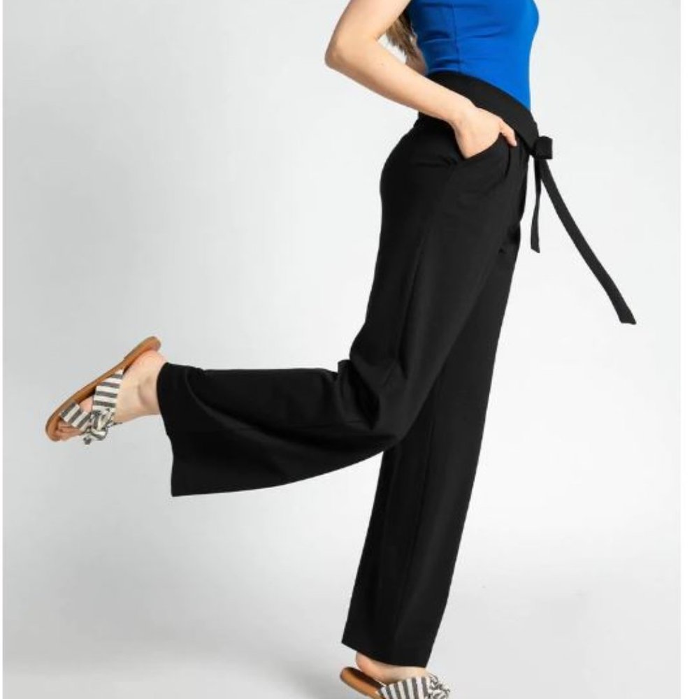 BETABRAND Dress Pant Yoga Pants Black Size Medium Short - Petite